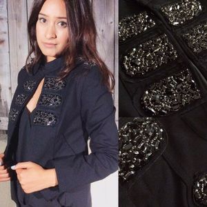 INC Military style encrusted blazer NWT